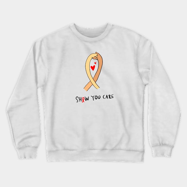 More Care Less Damage Crewneck Sweatshirt by yogisnanda